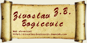 Živoslav Bogičević vizit kartica